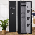 Seizee Electronic Digital Long Storage Cabinet, All-Steel Gun Safe Cabinet 2-Safe Opening Ways, Keypad Lock Safe for Home Shop Office