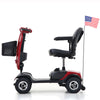 Electric Mobility Scooters 4 Wheels, Folding Travel Scooter for Adults, Long Battery Life Scooter Wheelchair Up to 10 miles, w/USB Port LED lights Dashboard, Red