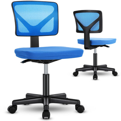 Seizeen Swivel Office Chair, Ergonomic Drafting Chair Adjustable Height, Armless Desk Chair on Wheels