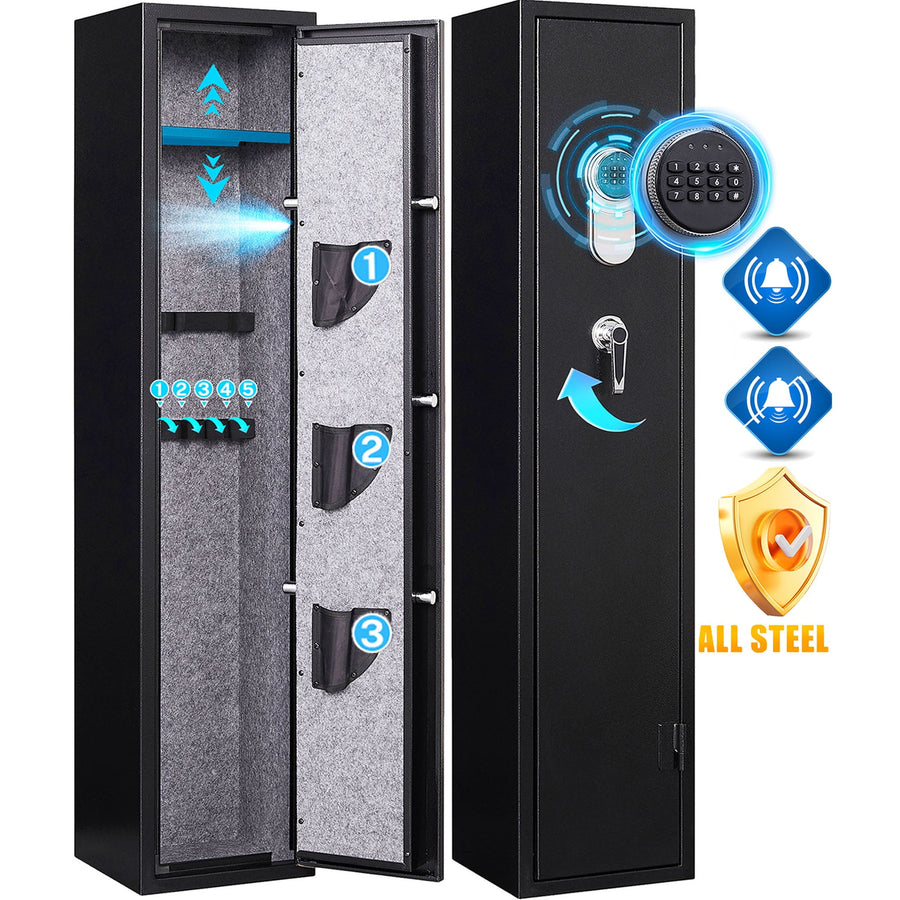 Seizeen Safe Storage, Digital Keypad Cabinet W/Alarm System and LED Light