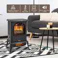 1500W Electric Heaters for Home, Seizeen 22"H Compact Electric Fireplace Space Heater, 19-Level Temperature Control System, ETL Certified, Overheating Safety Protection, Virtual Flame