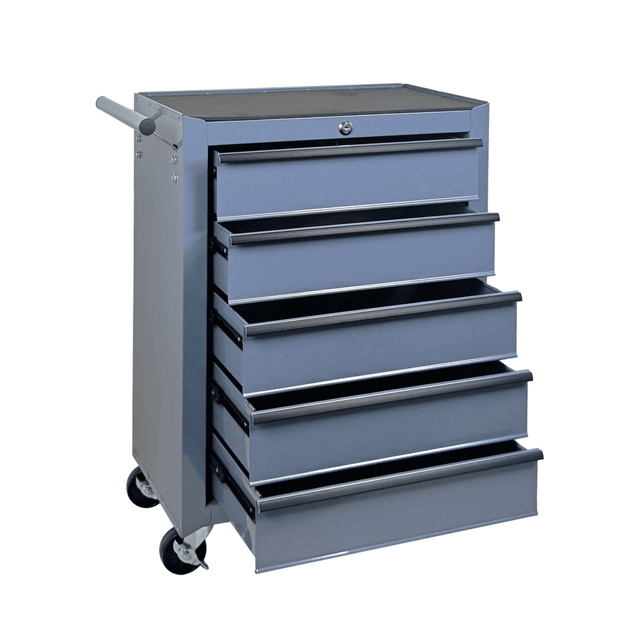 Seizeen Rolling Tool Box, 5-Drawer Tool Chest with Universal Lockable Wheels, Multifunctional Tool Cart Organizer Cabinet