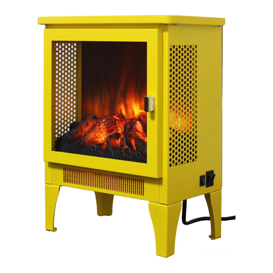 Electric Fireplace, 1400W Fireplace Heater for Inside, 5000 BTU Space Heater 150sq.ft Indoor Use, 18'' Small Portable Size, Independent 3D Flame