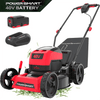 Seizeen Electric Lawn Mower, 40V 17'' Cordless Lawn Mower Battery Powered, 3-in-1 Walk-Behind Lawn Mower Push with Charger, 5 Height Adjustable, Foldable for Small Space, RD