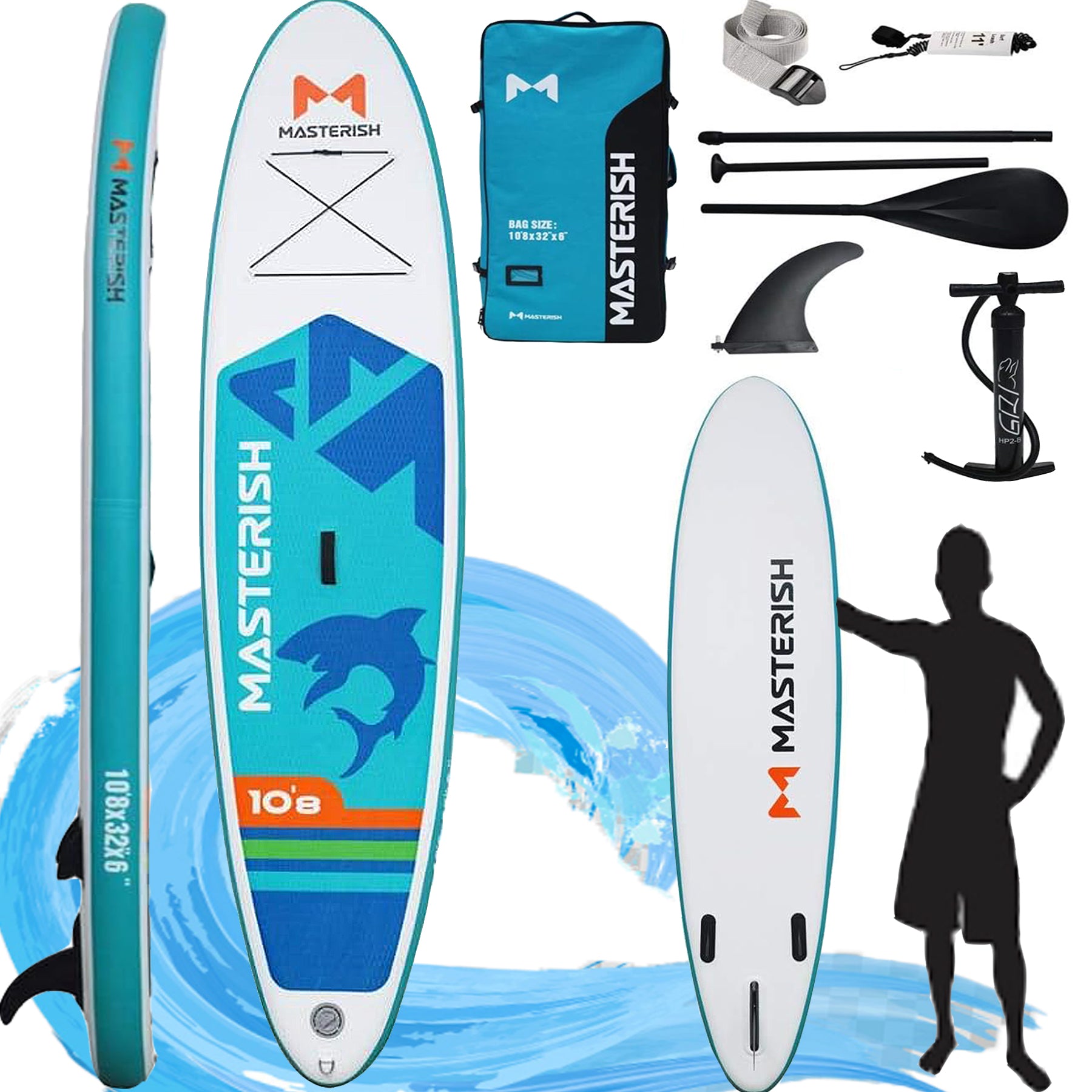 Seizeen Inflatable Paddle Board, 10.8FT Stand Up Paddle Board for