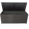 Outdoor Storage Box, Seizeen XL Rattan Deck Box, Waterproof Wicker Patio Storage for Pool Accessories, 113 Gallon Outdoor Toy Storage, Patio Storage Box for Cushions, Black