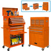 Tool Chest with Drawers, 2-IN-1 Rolling Tool Chest & Cabinet Large Capacity with 8 Drawers, Lockable Tool Box Organizer On Wheels with Sliding Drawers, Hidden Double Tool Box, Orange