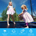 Seizeen Trampoline for Kids 12 ft - All-Weather Round Trampoline W/ Enclosure Net, Large Trampoline with Strong Supports for 6-8 Kids