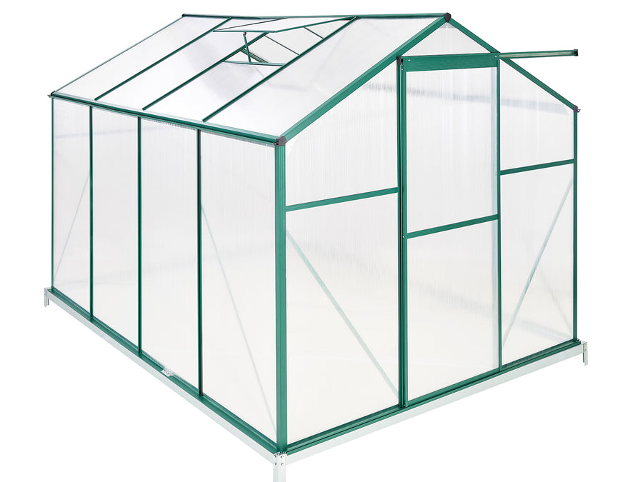 Outdoor Greenhouse Kit, Seizeen Polycarbonate Walk in Green house w/Aluminum Farm, Heavy Duty Garden Greenhouse with Window & Sliding Door, 100 x 75 x 79’’ Large Size