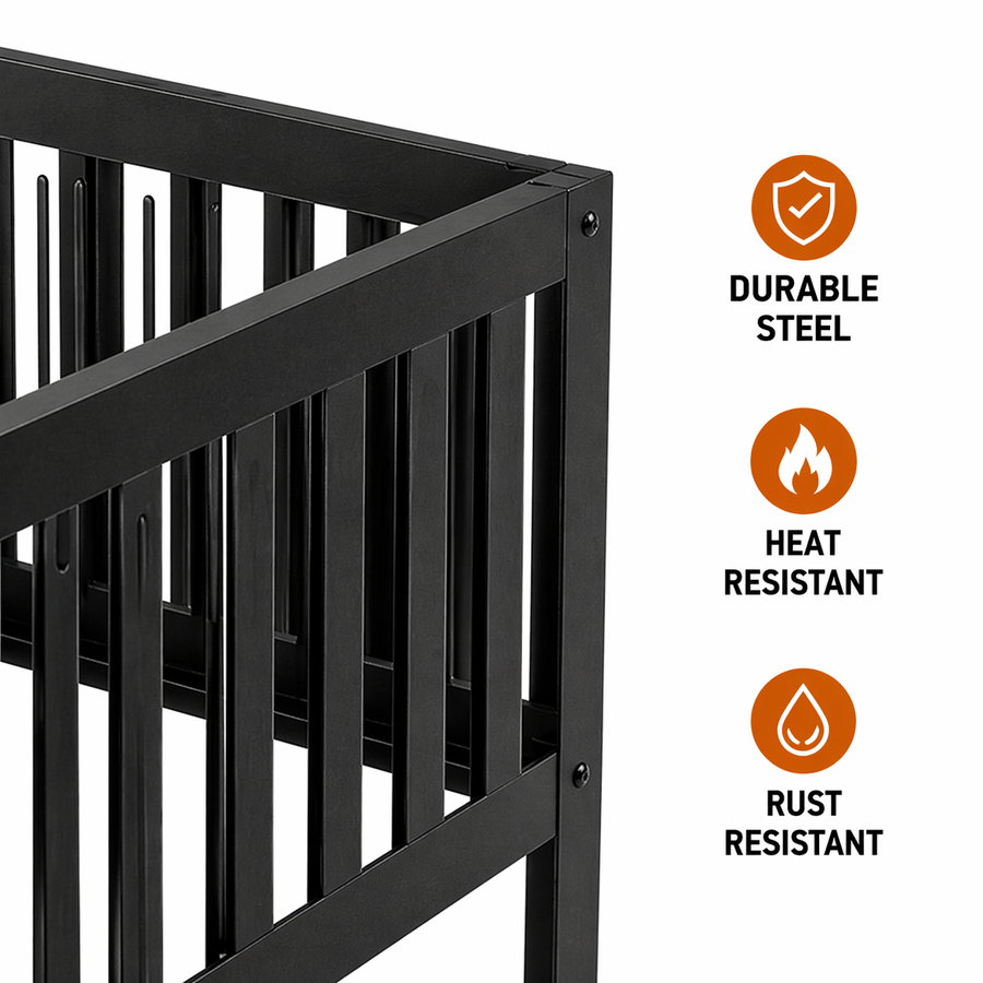 16 Inch Square Fire Pit, Portable Outdoor Wood Burning Firepit with Slatted Steel Panels, Compact Backyard Fireplace Fire Pit Bowl for Patio, Camping, Beach, Garden & Outdoor Gatherings