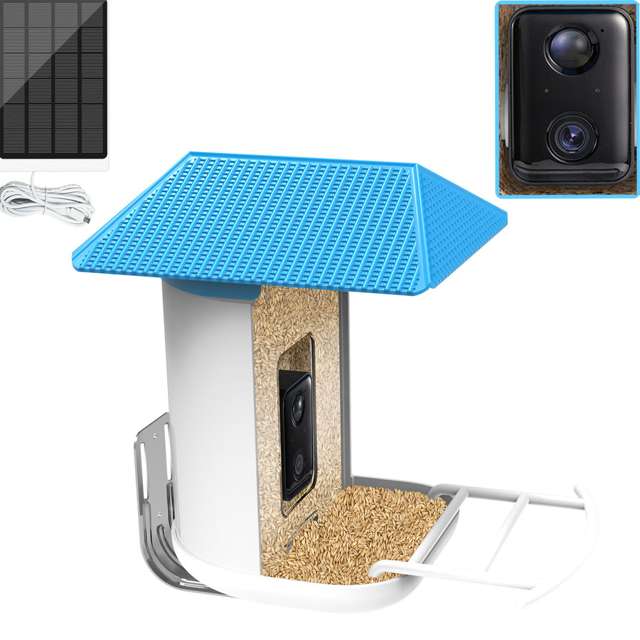 Bird Feeder for Outside, Seizeen Solar Bird Feeder with Camera, APP Smart Control, Bird Recognition, Voice Dialogue, 1080P HP Video