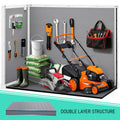 306GAL Outdoor Storage Box, 1170L Patio Deck Box and Resin Shed, Waterproof Storage Cabinet for Garden Tool Garbage Cans, 3 Doors, Quick Assembly