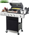 Seizeen Gas Grill with Side Burner, 37,150BTU 3 Burner Propane Grill Outdoor BBQ