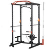 Seizeen 1400LBS Squat Rack Power Cage, Multi-Functional Smith Machine Home Gym with LAT Pulldown System, 2 J-Hooks, 360¡ãLandmine, Barbell Assist System, Dip Bars, 87'' H Professional Gym Equipment