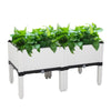 2PCS Raised Garden Bed, Plastic Planting Box Container Set, Indoor & Outdoor Raised Planter with Removable Legs & Drainage Hole, Combined Design for Garden Flower Vegetable