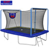 8FT x 12FT Rectangular Trampoline for Kids, Large Size Trampoline with Basketball Set, Outdoor Trampoline w/ Enclosure Net, 4 Reinforced Supports for MAX Weight 1000LBS