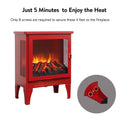 1400W Heater Indoor Use, 18'' Small Fireplace Portable with Two Temperature Settings, Electric Fireplace Stove with Realistic 3D Flame