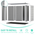 306GAL Outdoor Storage Box, 1170L Patio Deck Box and Resin Shed, Waterproof Storage Cabinet for Garden Tool Garbage Cans, 3 Doors, Quick Assembly