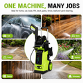 3800PSI Pressure Washer for Outdoor, Seizeen 1800W 110V Electric Power Washer, Multipurpose Cleaner Machine w/ 19.7ft Hose & 4 Nozzles, Foam Cannon, House Garden Deck Use