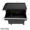 Tool Chest with Drawers, 2-IN-1 Rolling Tool Box & Cabinet Large Capacity with 5 Drawers, Lockable Tool Box Organizer On Wheels with Sliding Drawers, Hidden Double Tool Box, Black