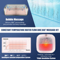 Seizeen Inflatable Hot Tub, 4-6 Person Hot Tub Set, 73'' Square Portable Home Spa w/130pcs Jet, Lockable Cover, Storage Bag, 2 Cup Holders, 4 Replacement Filter, 240gal