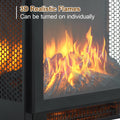 Indoor Fireplace Heater, Multifunction Electric Heater with Remote Control, 1400W Space Heater 18''H Portable for 150 sq. Ft, 4777 BTUs