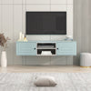 Floating TV Stand, Modern Wall Mounted TV Console for 50 55 65 inch TV, Media Console Entertainment Center with Cabinet & Shelf