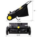 21-Inch Hand Push Lawn Sweeper, Leaf & Grass Collector with 3.5 Cu.Ft Hopper Bag, Adjustable Brush Height, Manual Yard Sweeper for Lawn, Yard & Driveway