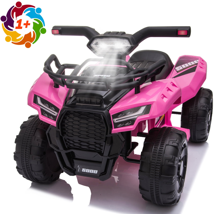 Kids 4 Wheeler, Electric Ride On ATV, Small Quad Bike with Rechargeable Battery for Age 1.5-3, Ride On Toy Car 3-mph Safe Speed to Free Driving, Camo Pink