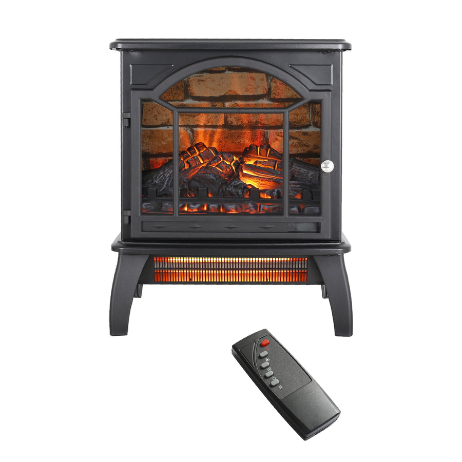 Fireplace Heaters for Inside, Seizeen 1500W Portable Space Heater, 18'' Electric Heater with Remote Control, 64F to 82F Temperatur Adjustable, Shutoff Safety Protection for Home Room