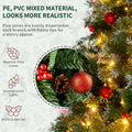 Seizeen 6.5FT Lighted Christmas Tree, Green Pre-lit Artificial Tree with 350 LED Lights Pine Cones, Berries, Flocked Xams Tree Decor for Indoor Outdoor Home Holiday, 1200 Branch Tips