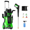 Pressure Washer 3800 PSI Max 2.8 GPM Power Washers Electric Powered Power Washer with 25FT Hose,4 Quick Connect Nozzles and Soap Tank, Car Wash Machine/Car/Driveway/Patio Clean Green