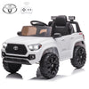 Electric Car Powered Ride-On with Remote Control 12V, Toyota Tacoma Ride on Toy, 3 Speeds, Music Player, Ride on Cars for Kids as Best Gift for Girls Boys, White