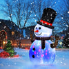 Outdoor Inflatable Snowman, Seizeen Lighted Christmas Decor Blow Up Inflatables with Rotating Colorful Light, Quick Assembly Pre-lit Xmas Decoration Inflatables for Door Yard Patio Party, 8¡¯ H