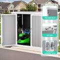 306GAL Outdoor Storage Box, 1170L Patio Deck Box and Resin Shed, Waterproof Storage Cabinet for Garden Tool Garbage Cans, 3 Doors, Quick Assembly