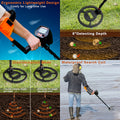 Metal Detector for Adults & Kids, Seizeen Lightweight Metal Detector Waterproof, LCD Metal Detector Set W/Adjust 42''-52'' Stem, 10'' Coil, 2 Bags, Shovel & Headphone for Outdoor Treasure Hunt