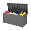 Seizeen Outdoor Storage Box, Large Patio Deck Box Waterproof, Resin Pool Storage Bin for Cushions Toys Garden Tools, 113 GAL, Gray