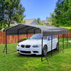 12 x 20ft Carport Galvanized Steel, Heavy Duty Carport Shelter for Outdoor, All-Steel Tent with Extra Support Pole, Weatherproof Roof, Car Boat Tractor ATV RV Shelter