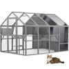 Catio Enclosure for Cars, Seizeen Outdoor Cat House Walk-in Cat Cage Enclosure for Kitty Pet w/Dark Panel Top, Bridges, Platforms, Rest Rooms, Seating Benches, 56ft2