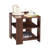 Modern End Table, 3-tier Simple Nightstand for Bedroom, 18¡¯¡¯ Sofa Side Table for Living Room, Brown