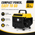 Portable Generator Gas Powered, Home Backup Generator Low Noise, 71CC Powerful Generator Portable w/Handle, 38.5lbs Light Weight Generator 2-stroke Engine