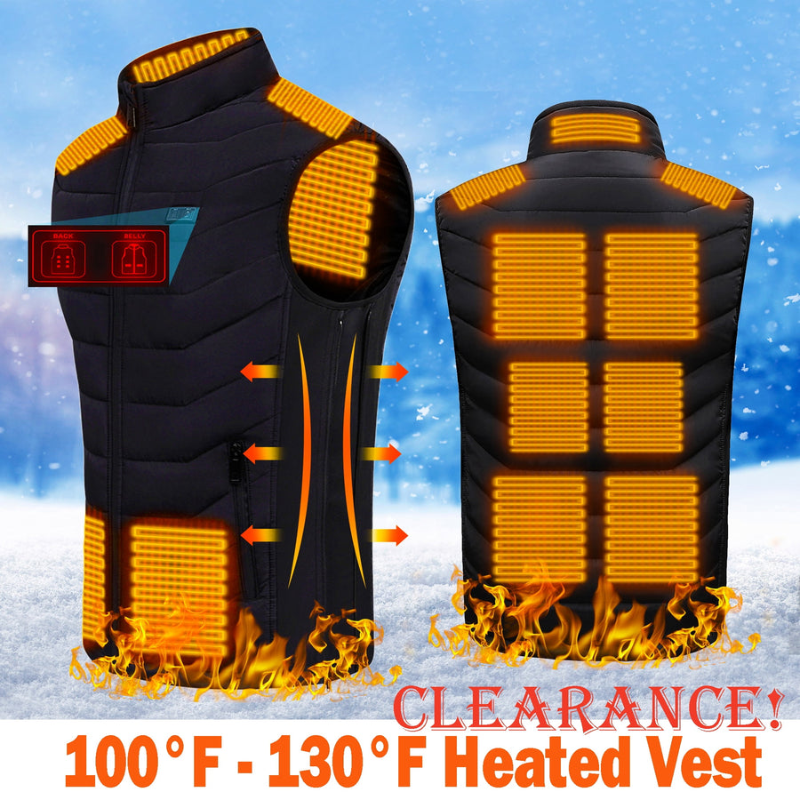 Clearance! Heated Vest for Man & Women, 2023 Upgraded Lightweight Smart Heated Vest, Adjustable Size Electric Vest Heated Clothing with Waterproof 75D Nylon Fabric, Machine Washable, M