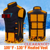 Clearance! Heated Vest for Man & Women, 2023 Upgraded Lightweight Smart Heated Vest, Adjustable Size Electric Vest Heated Clothing with Waterproof 75D Nylon Fabric, Machine Washable, L