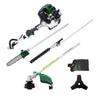 4-IN-1 String Trimmer Gas Powered, 31CC 4-Cycle Multi-Functional Trimming Tools, Pole Saw, Hedge Trimmer, Brush Cutter, Weed Wacker, Max 6500RPM, EPA Engine