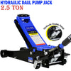 Low Profile Car Jack Lift, Seizeen 2.5 Ton(5500LBS) Heavy-Duty Floor Jack with Hydraulic Dual Lift Pump, 3.5" - 19.5" Quick Lift Jack with 45" Handle & Rubber Saddle