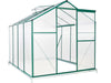 Seizeen 8.3 x 6.2 x 6.3FT Greenhouse Kit, Polycarbonate Walk in Greenhouse for Outdoor, Aluminum Farm Greenhouse for Plants Flowers Backyard Garden Lawn