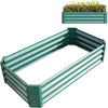 Metal Raised Garden Bed, Seizeen 4×2 × 1 ft Planter Box for Outdoor, Green Galvanized Raised Planter for Vegetables Flower Fruits, Large Gardening Plant Box for Patio