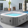 73''Inflatable Hot Tub, Outdoor Hot Tub for 6 Person Indoor Home Spa with Hidden Machine, 130 Massage Jets, Lockable Cover, Storage Bag, Mat, Max 104¨H, 910L Capacity