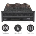 Seizeen 20'' Electric Fireplace Insert, 1400W Fireplace Log Set Heater with 3D Realistic Flame, Remote Control, Adjustable Thermostat, 1-9H Timer