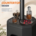 Patio Heaters for Outdoor Use, Propane Heaters w/ 12' Heating Radius, 50000 BTU Heavy Duty Heater w/ Overheating Protection System, Stainless Steel Flame Heater w/ Wheels, Black